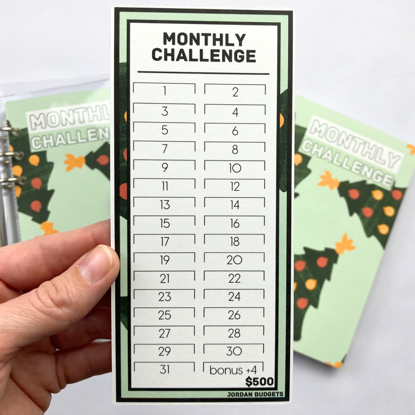 Holiday | Monthly Challenge Binder | Cash Budgeting | Money Binder | A6 Size | Disc or Ring Bound Binders