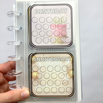 Holiday Mini Savings Binder | Mini Monday | 24 Challenge Cards | A6 Disc Binder | Cash Budgeting | Money Binder