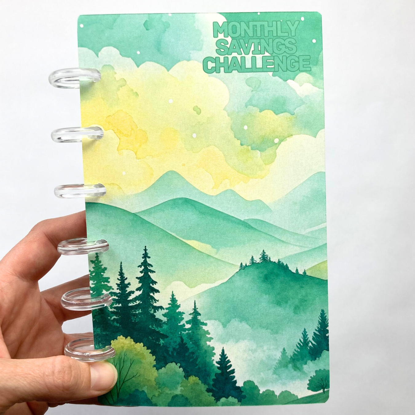 Mountains | Monthly Challenge Binder | Cash Budgeting | Money Binder | A6 Size | Disc or Ring Bound Binders