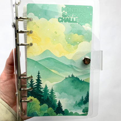 Mountains | Monthly Challenge Binder | Cash Budgeting | Money Binder | A6 Size | Disc or Ring Bound Binders