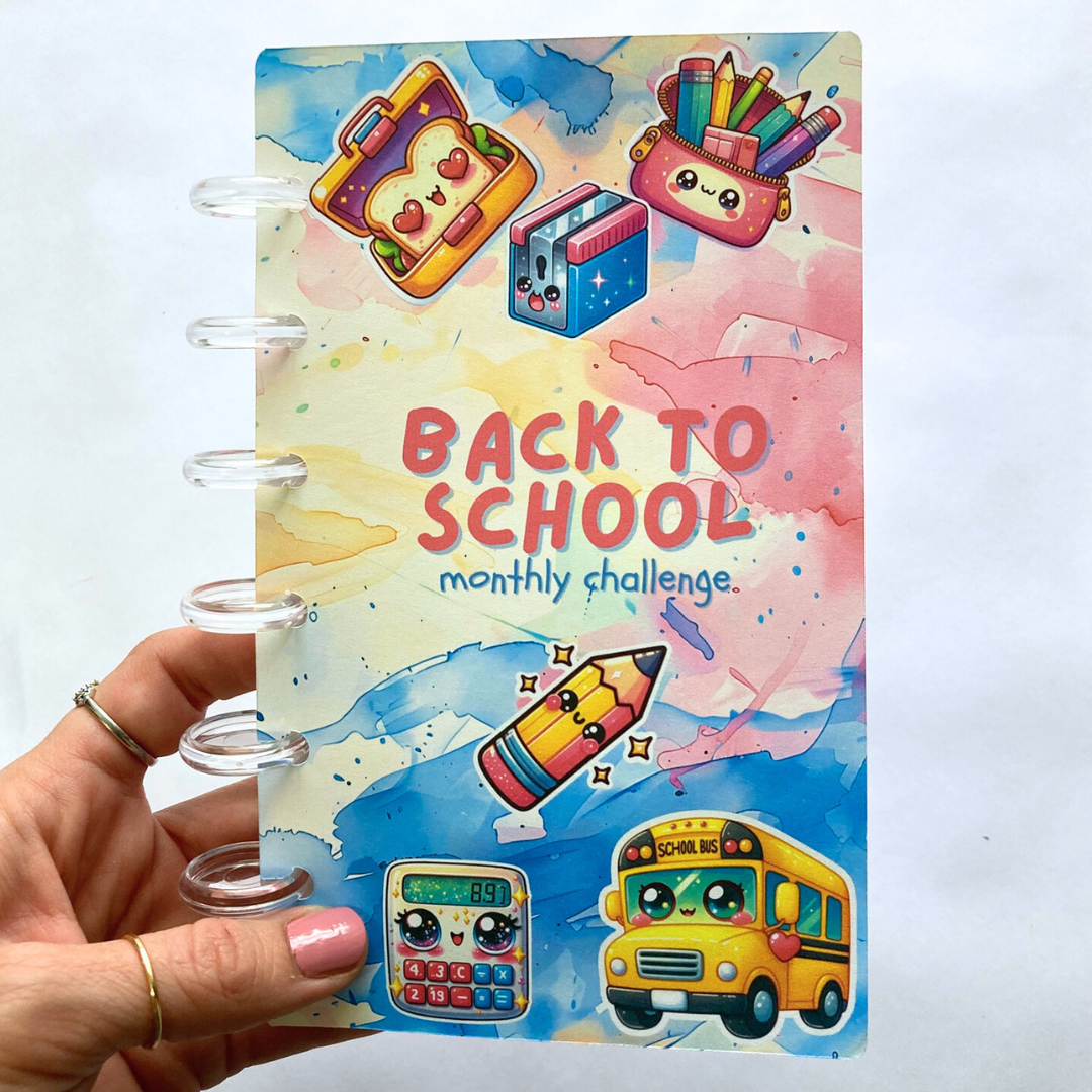 Back to School | Monthly Challenge Binder | Cash Budgeting | Money Binder | A6 Size | Disc or Ring Bound Binders