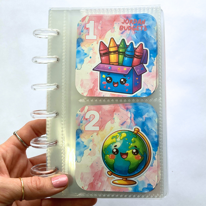 Back to School | Monthly Challenge Binder | Cash Budgeting | Money Binder | A6 Size | Disc or Ring Bound Binders