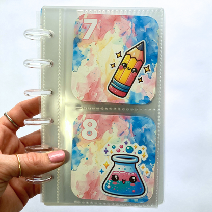 Back to School | Monthly Challenge Binder | Cash Budgeting | Money Binder | A6 Size | Disc or Ring Bound Binders
