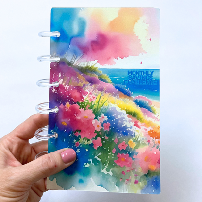 Sand & Sun | Monthly Challenge Binder | Cash Budgeting | Money Binder | A6 Size | Disc or Ring Bound Binders