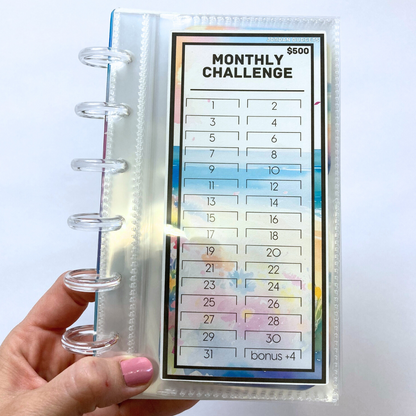 Sand & Sun | Monthly Challenge Binder | Cash Budgeting | Money Binder | A6 Size | Disc or Ring Bound Binders