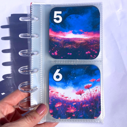 50 Envelope Savings Binder Moody Sky Design | A6 Disc Binder | Cash Budgeting | Money Binder