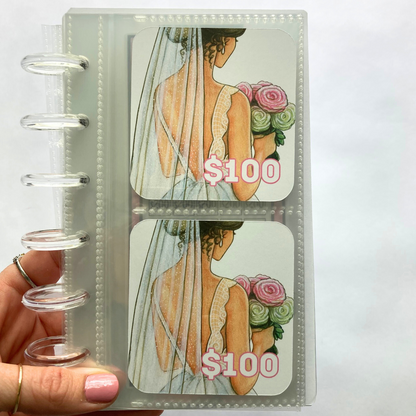 $5,000 OR $10,000 Savings Binder Wedding Design | A6 Disc Binder | Cash Budgeting | Money Binder