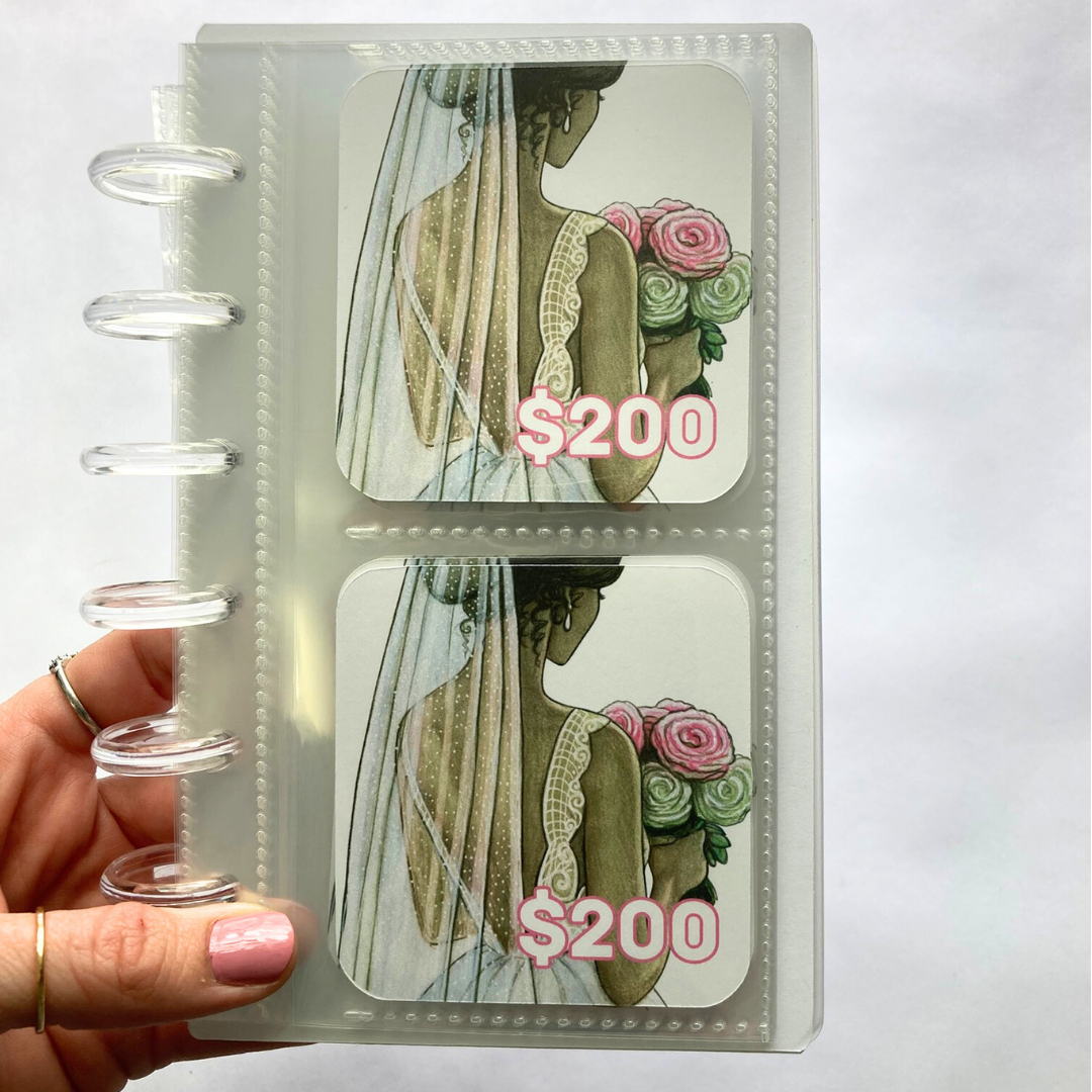 $5,000 OR $10,000 Savings Binder Wedding Design | A6 Disc Binder | Cash Budgeting | Money Binder