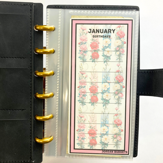 Birthday Flowers Savings Challenge Set | 12 A6 Size Savings Challenge Cards | Physical Shipped Item