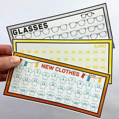 50 A6 Size Savings Challenge Cards | Thick Cardstock | Physical Shipped Item | No Binder