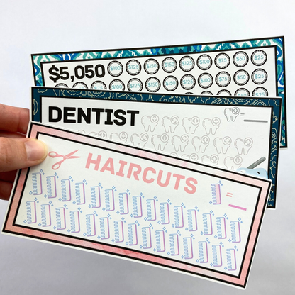 50 A6 Size Savings Challenge Cards | Thick Cardstock | Physical Shipped Item | No Binder