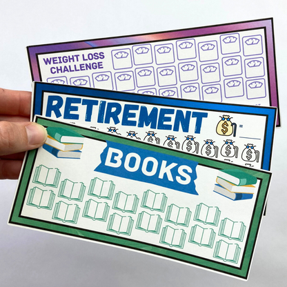 50 A6 Size Savings Challenge Cards | Thick Cardstock | Physical Shipped Item | No Binder