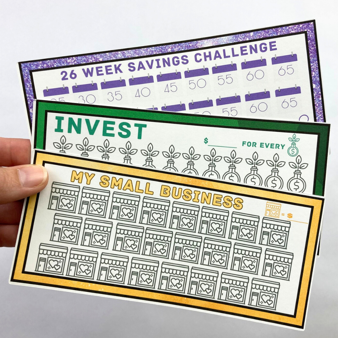 50 A6 Size Savings Challenge Cards | Thick Cardstock | Physical Shipped Item | No Binder