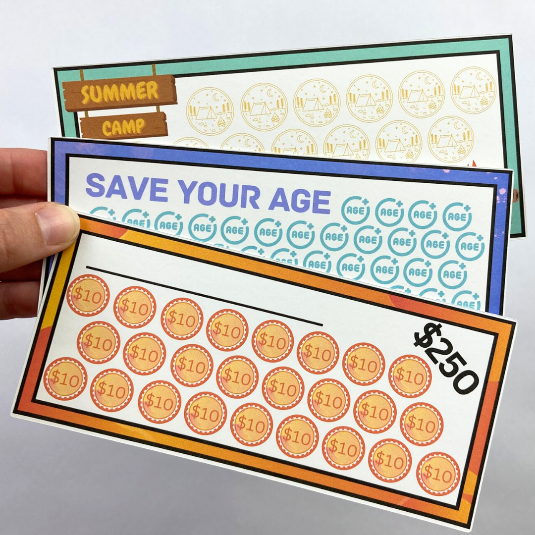 50 A6 Size Savings Challenge Cards | Thick Cardstock | Physical Shipped Item | No Binder