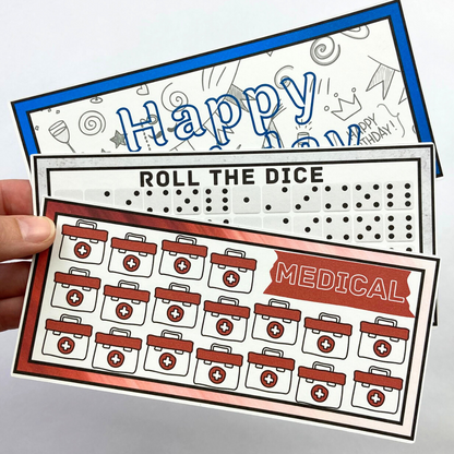 50 A6 Size Savings Challenge Cards | Thick Cardstock | Physical Shipped Item | No Binder