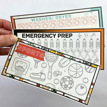 50 A6 Size Savings Challenge Cards | Thick Cardstock | Physical Shipped Item | No Binder