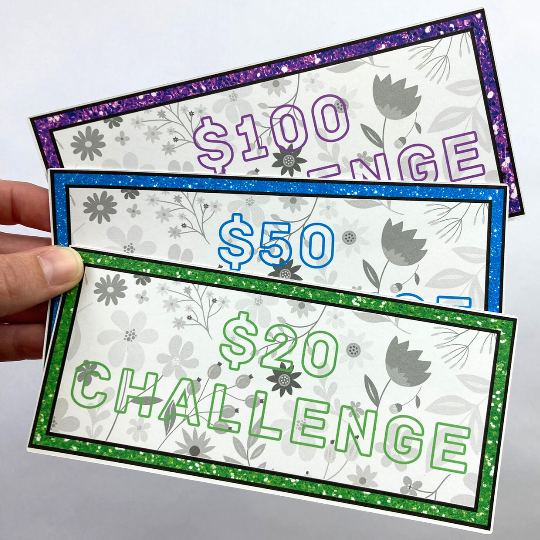 50 A6 Size Savings Challenge Cards | Thick Cardstock | Physical Shipped Item | No Binder