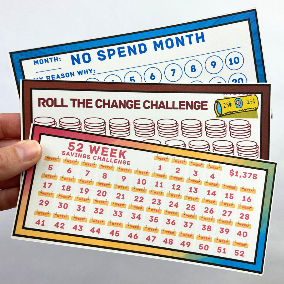 50 A6 Size Savings Challenge Cards | Thick Cardstock | Physical Shipped Item | No Binder