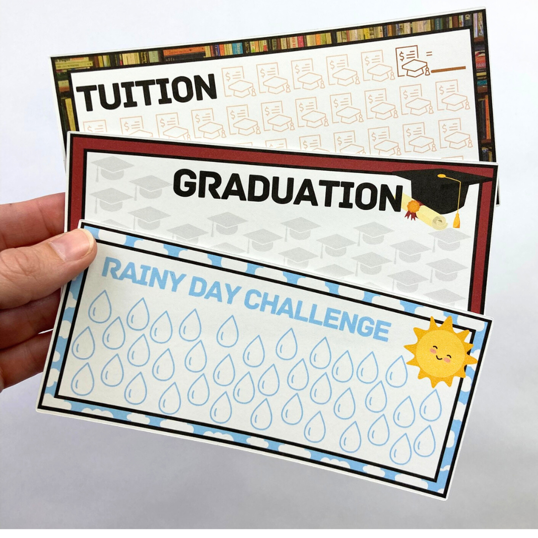 50 A6 Size Savings Challenge Cards | Thick Cardstock | Physical Shipped Item | No Binder