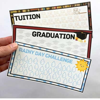 50 A6 Size Savings Challenge Cards | Thick Cardstock | Physical Shipped Item | No Binder