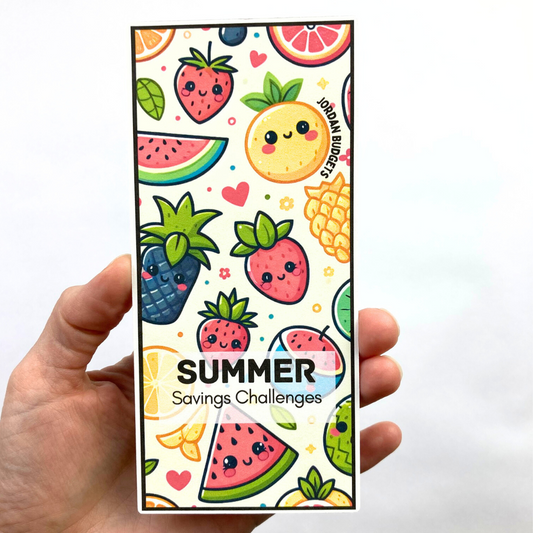 Summer Line Savings Challenge Cards | 12 A6 Size Savings Challenge Cards