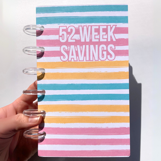 Summer v.1 | 52 Week Savings Challenge Binder | A6 Disc Binder | Cash Budgeting | Money Binder