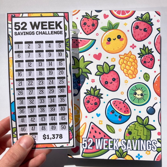Summer v.2 | 52 Week Savings Challenge Binder | A6 Disc Binder | Cash Budgeting | Money Binder