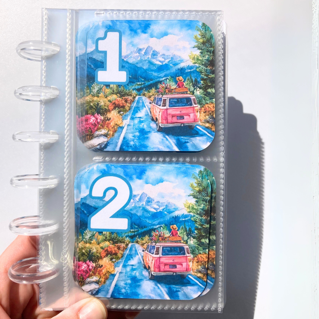 Vacation / Travel | 52 Week Savings Challenge Binder | A6 Disc Binder | Cash Budgeting | Money Binder