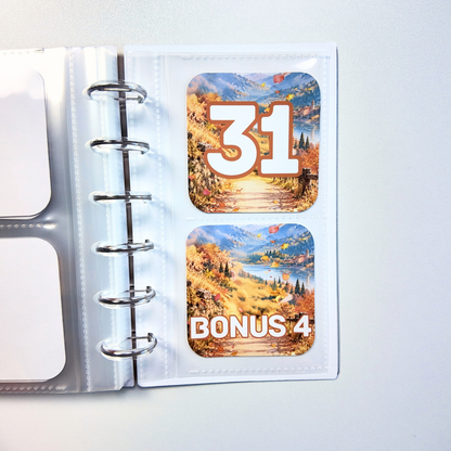 Autumn Escapes Design | One Month Ahead Bills & Savings Binder | Physical Shipped Item