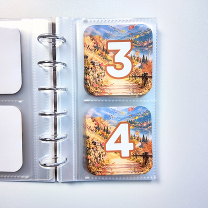 Autumn Escapes Design | One Month Ahead Bills & Savings Binder | Physical Shipped Item